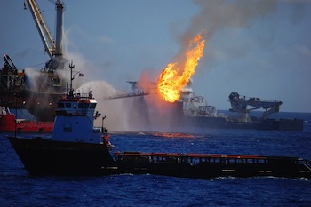 oil spill area